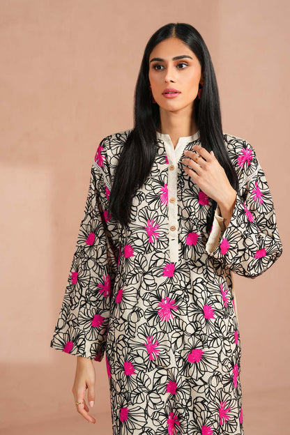 Dyed Embroidered Lawn Shirt