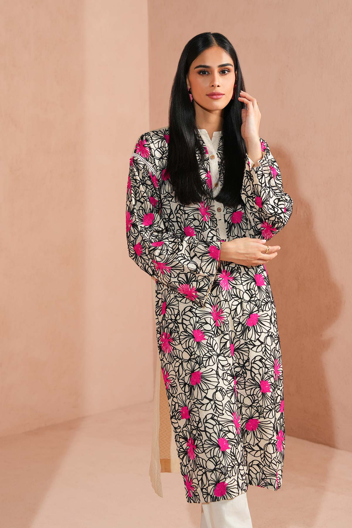 Dyed Embroidered Lawn Shirt