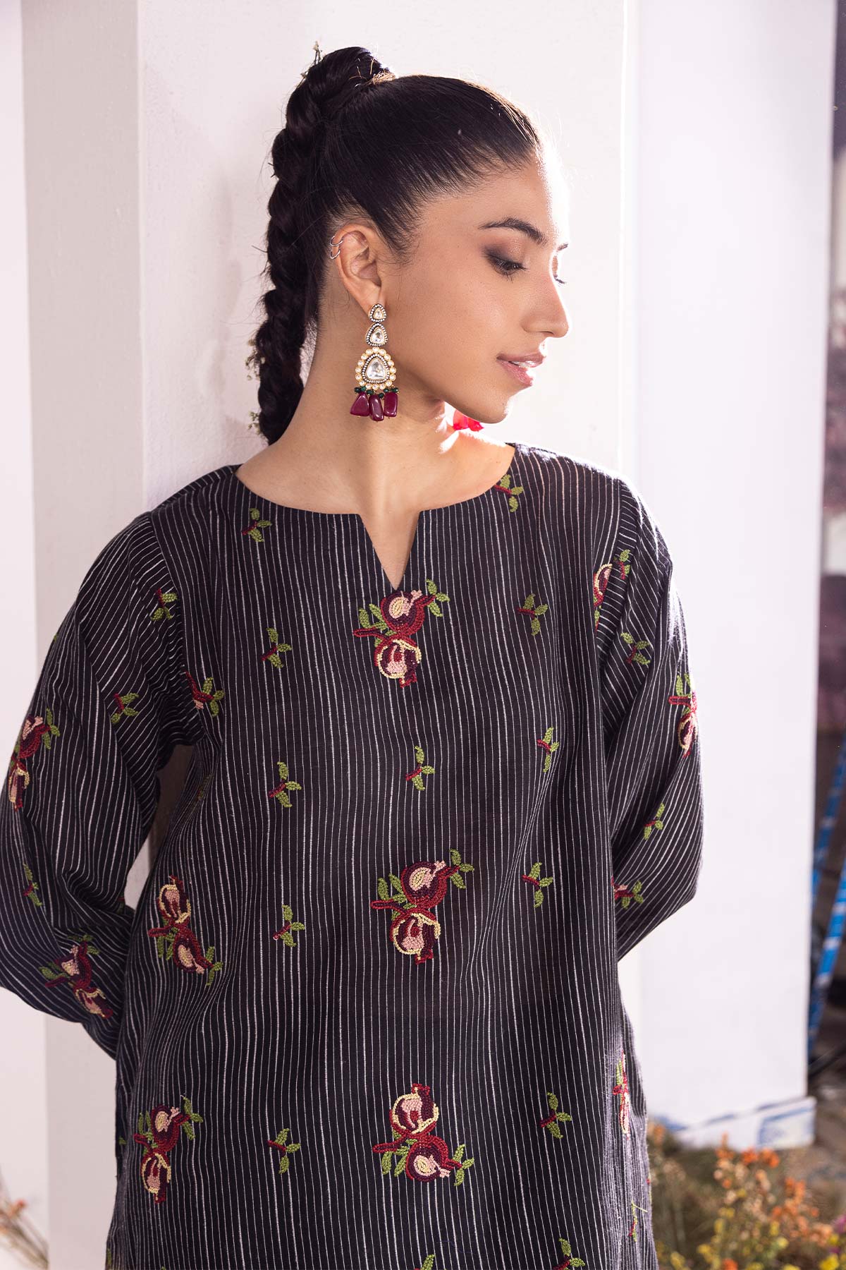 Dyed Embroidered Shirt