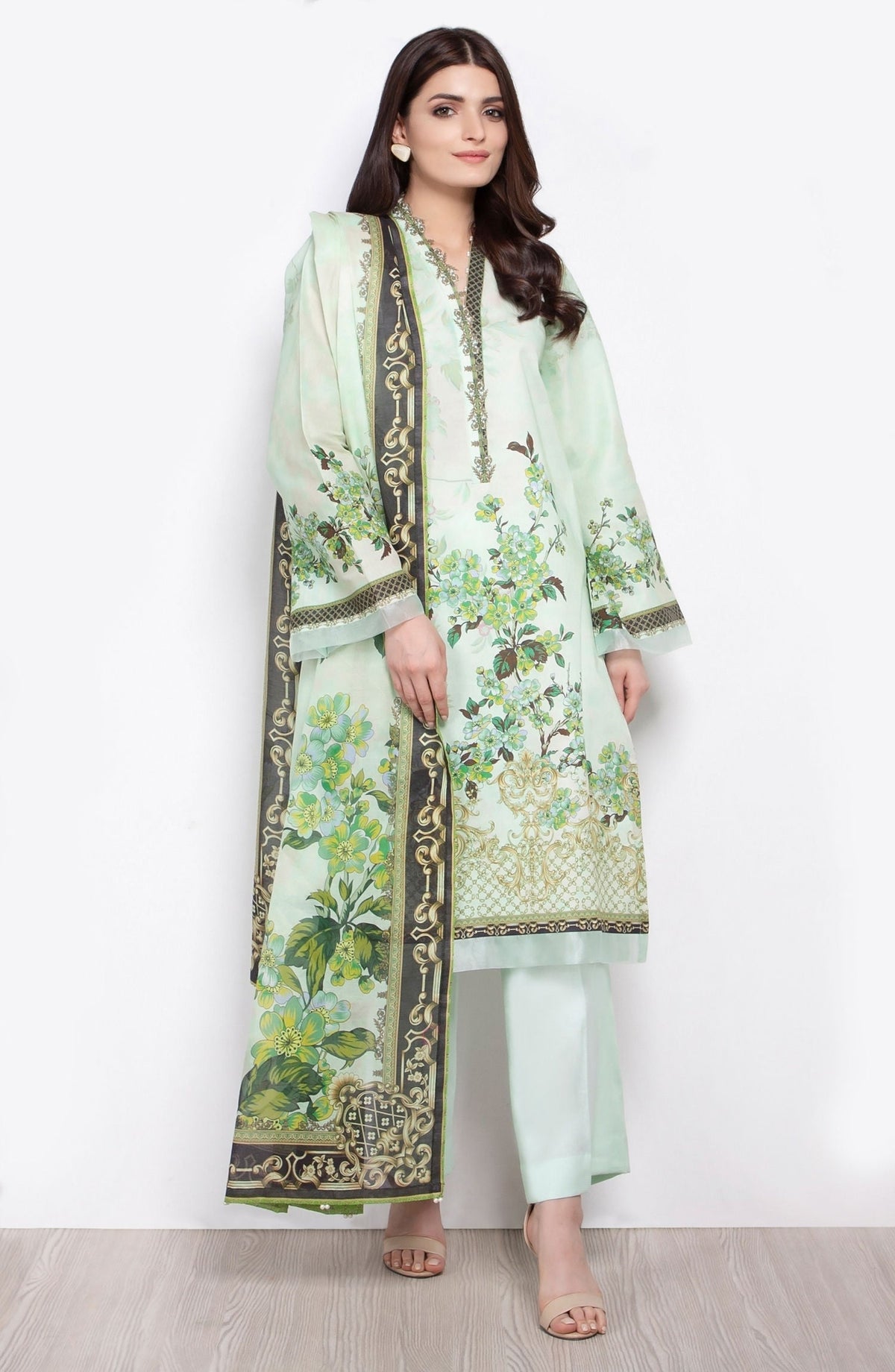 Orient - Unstitched 3 Piece Printed Lawn Suit