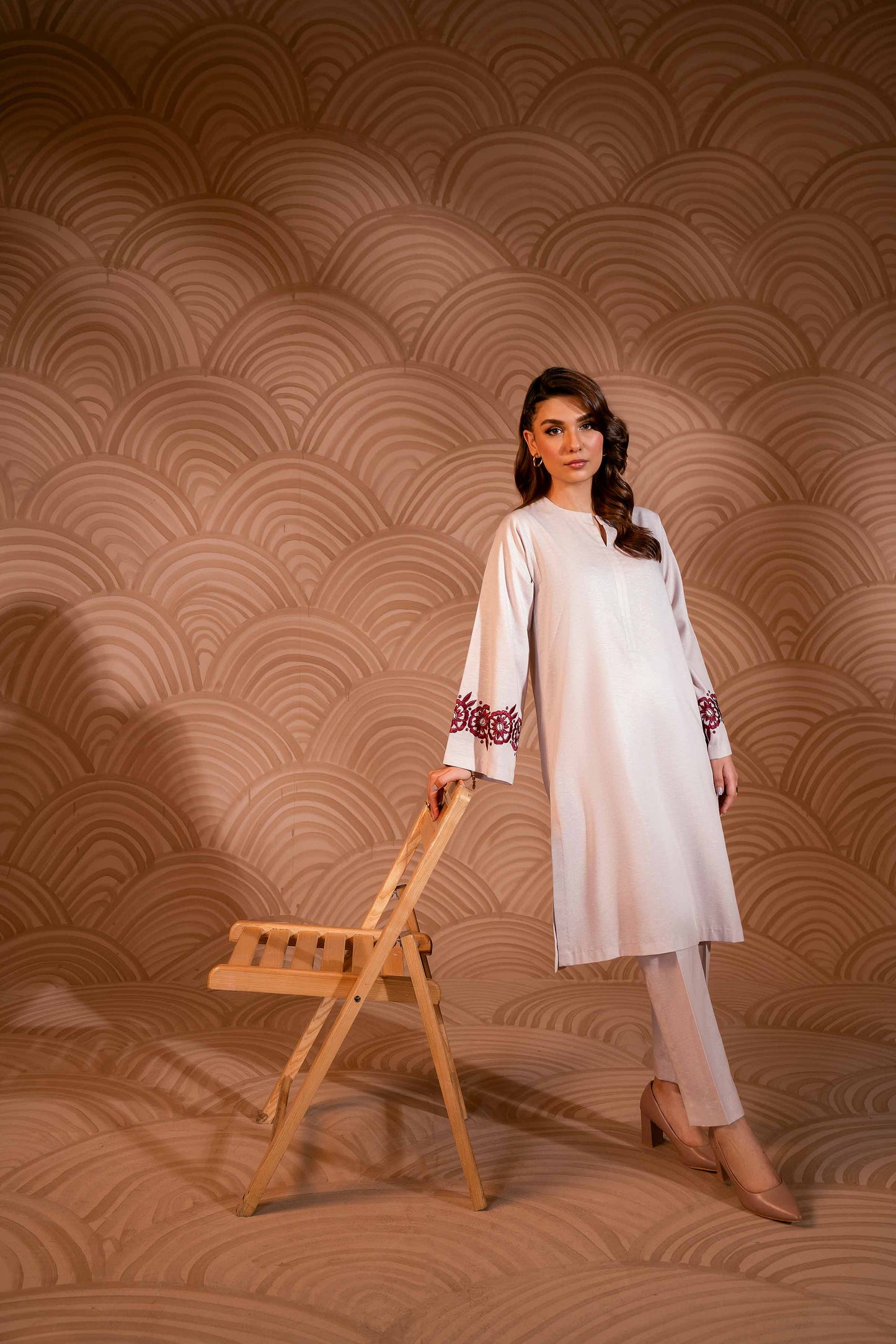 Nishat Linen - 2 Piece - Embroidered Suit - PW23-01