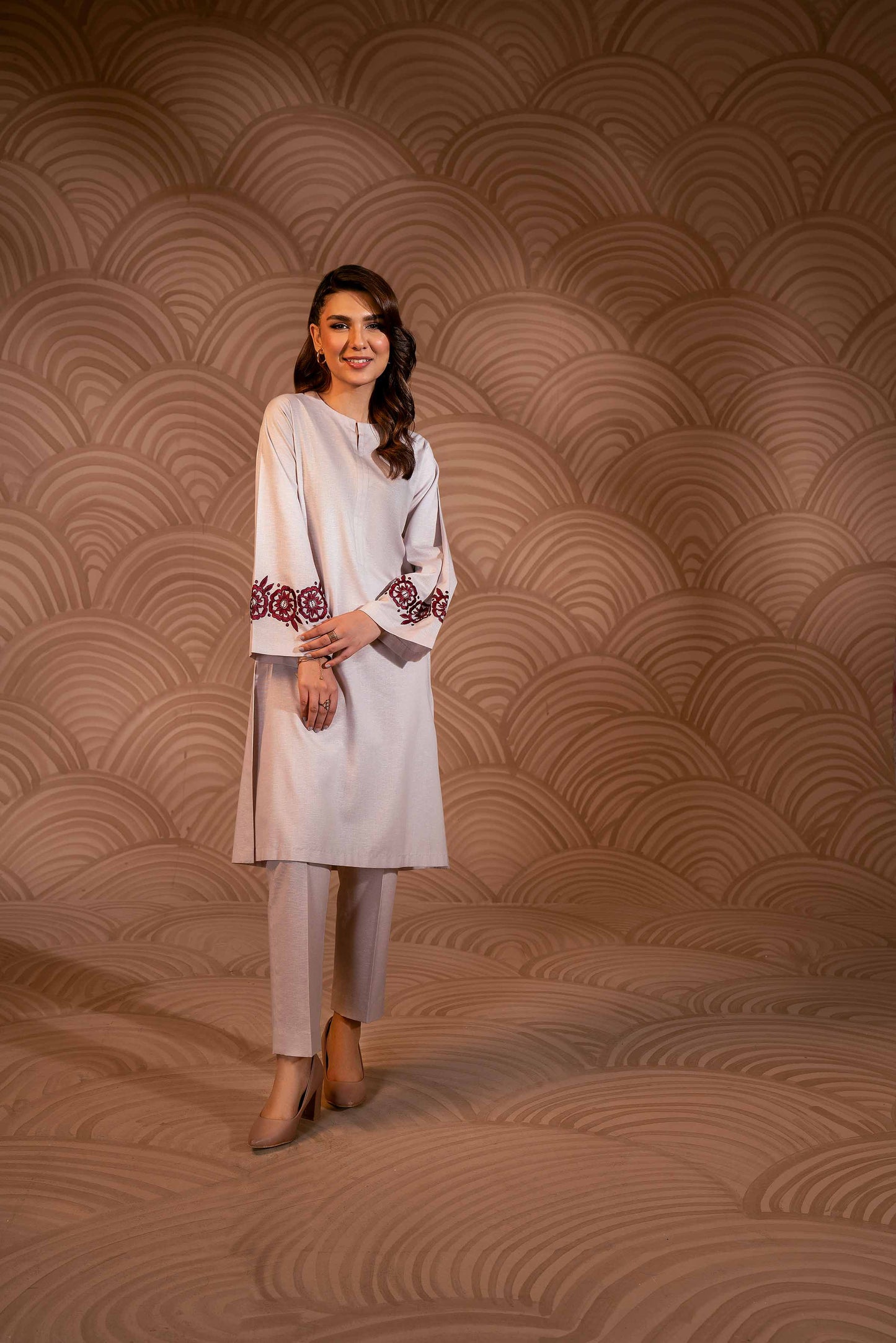 Nishat Linen - 2 Piece - Embroidered Suit - PW23-01