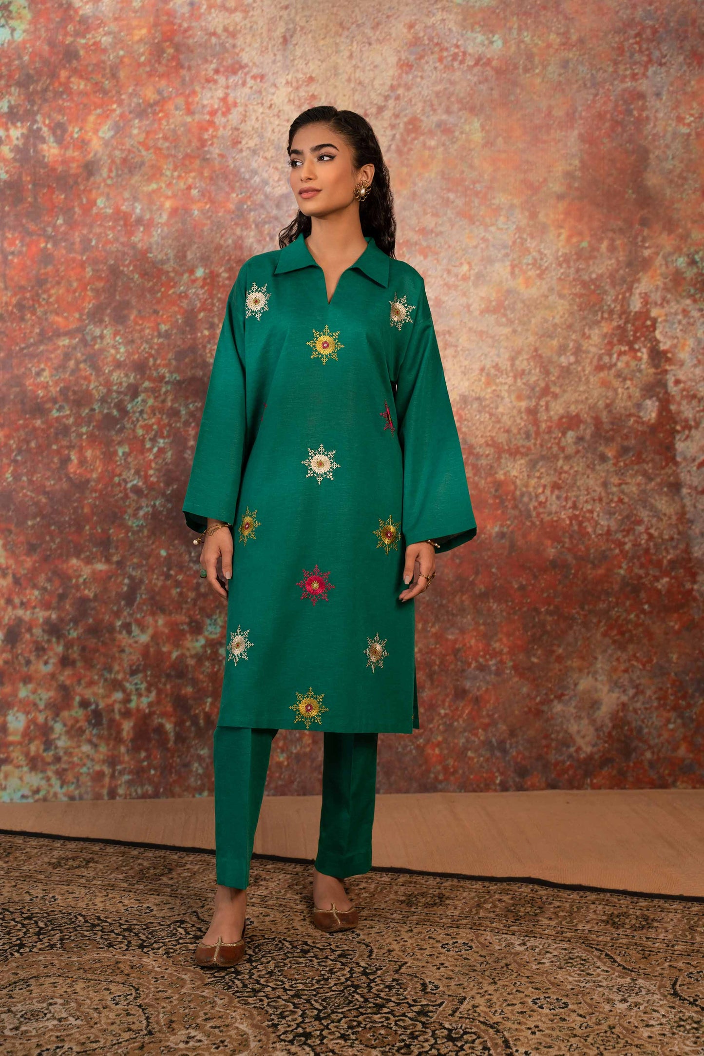 Nishat Linen - 2 Piece - Embroidered Suit - PW23-02