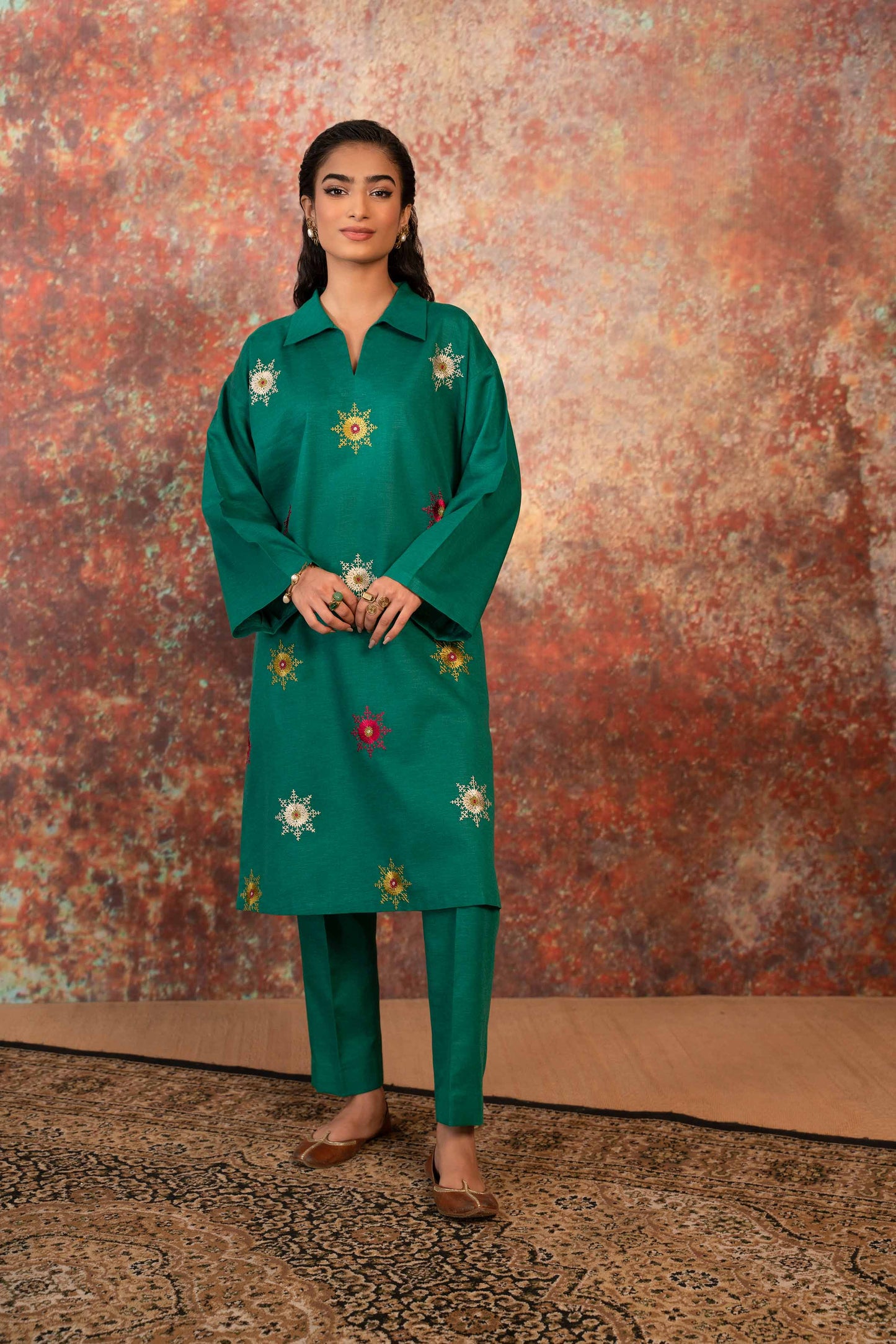 Nishat Linen - 2 Piece - Embroidered Suit - PW23-02