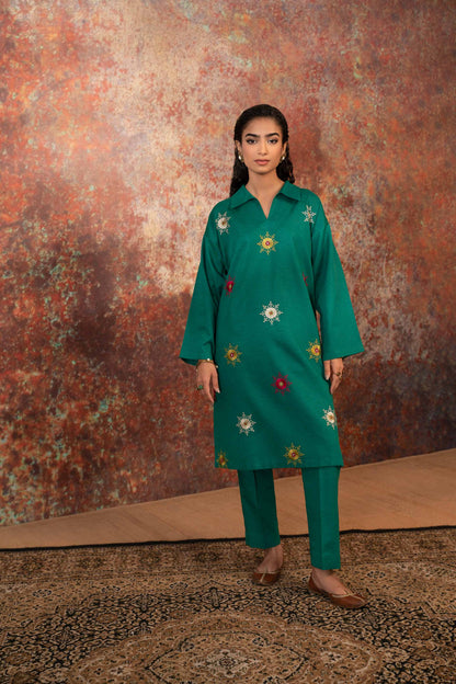Nishat Linen - 2 Piece - Embroidered Suit - PW23-02