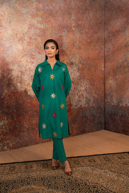Nishat Linen - 2 Piece - Embroidered Suit - PW23-02