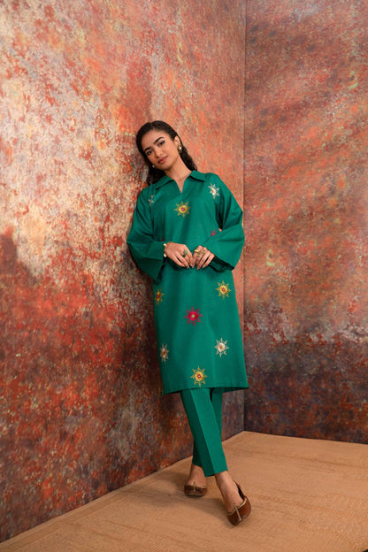 Nishat Linen - 2 Piece - Embroidered Suit - PW23-02