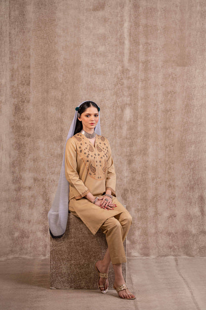 Nishat Linen - 2 Piece - Embroidered Suit - PW23-03