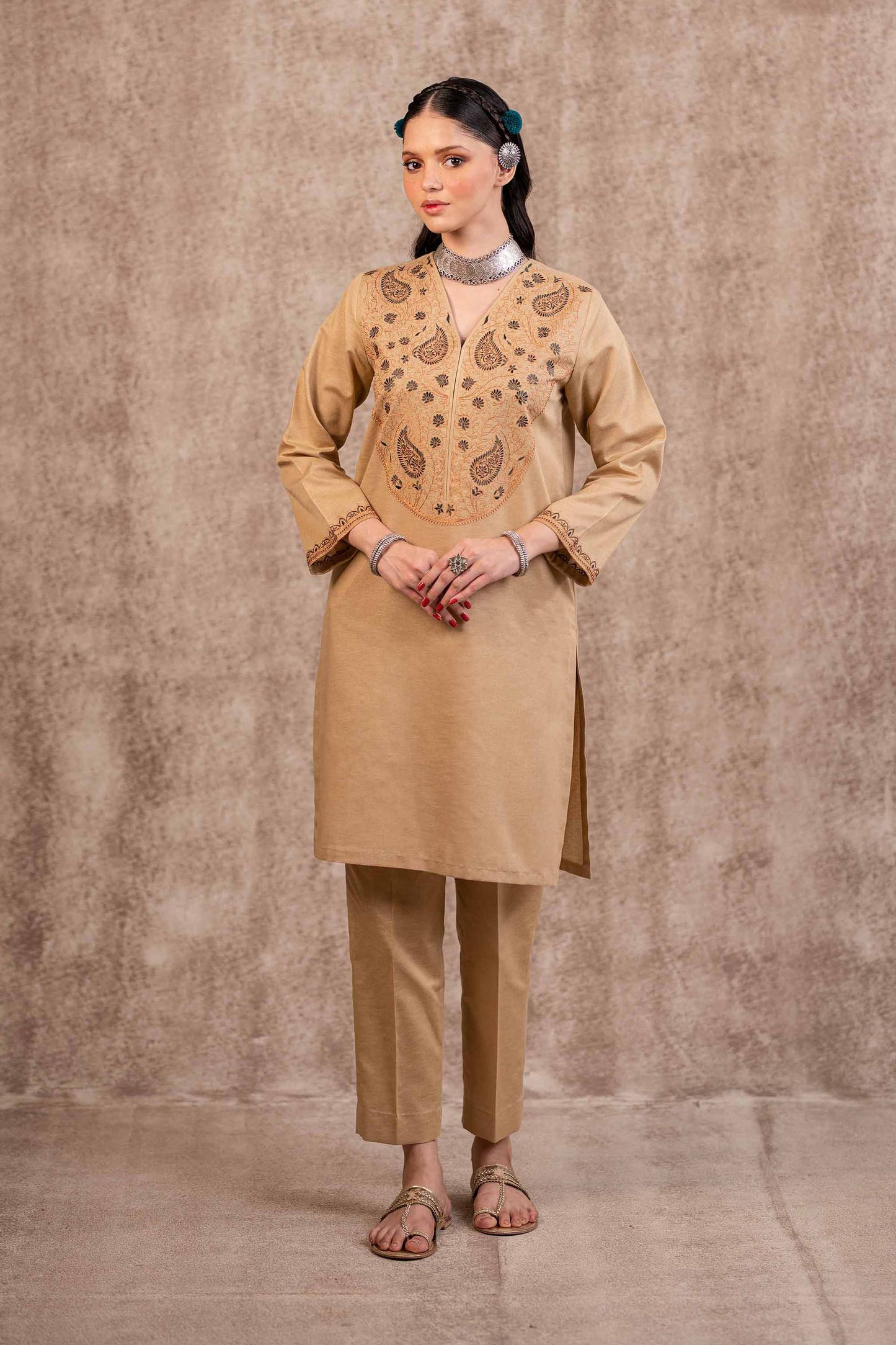 Nishat Linen - 2 Piece - Embroidered Suit - PW23-03