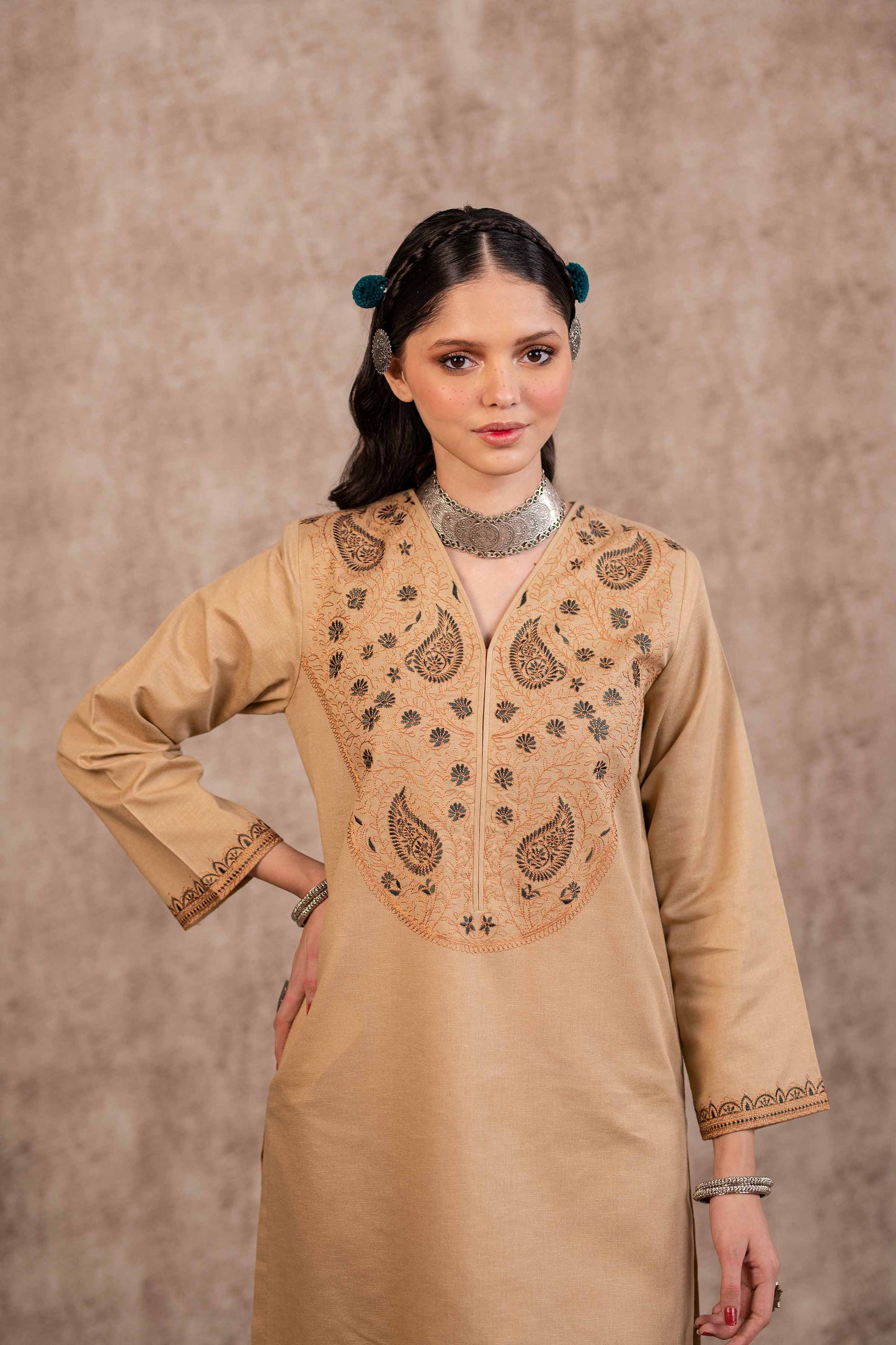 Nishat Linen - 2 Piece - Embroidered Suit - PW23-03