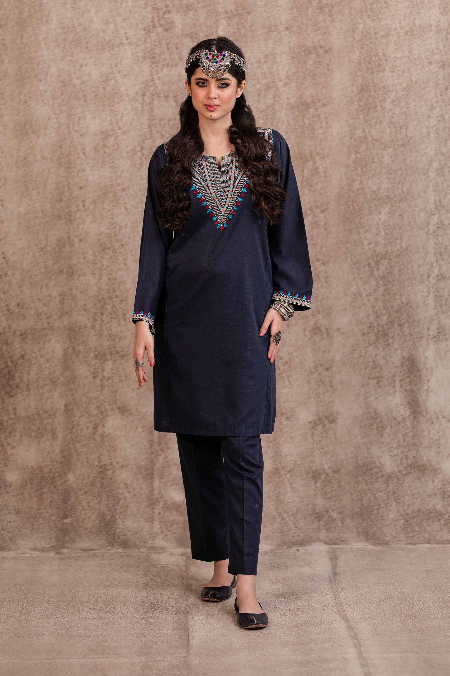 Nishat Linen - 2 Piece - Embroidered Suit - PW23-04