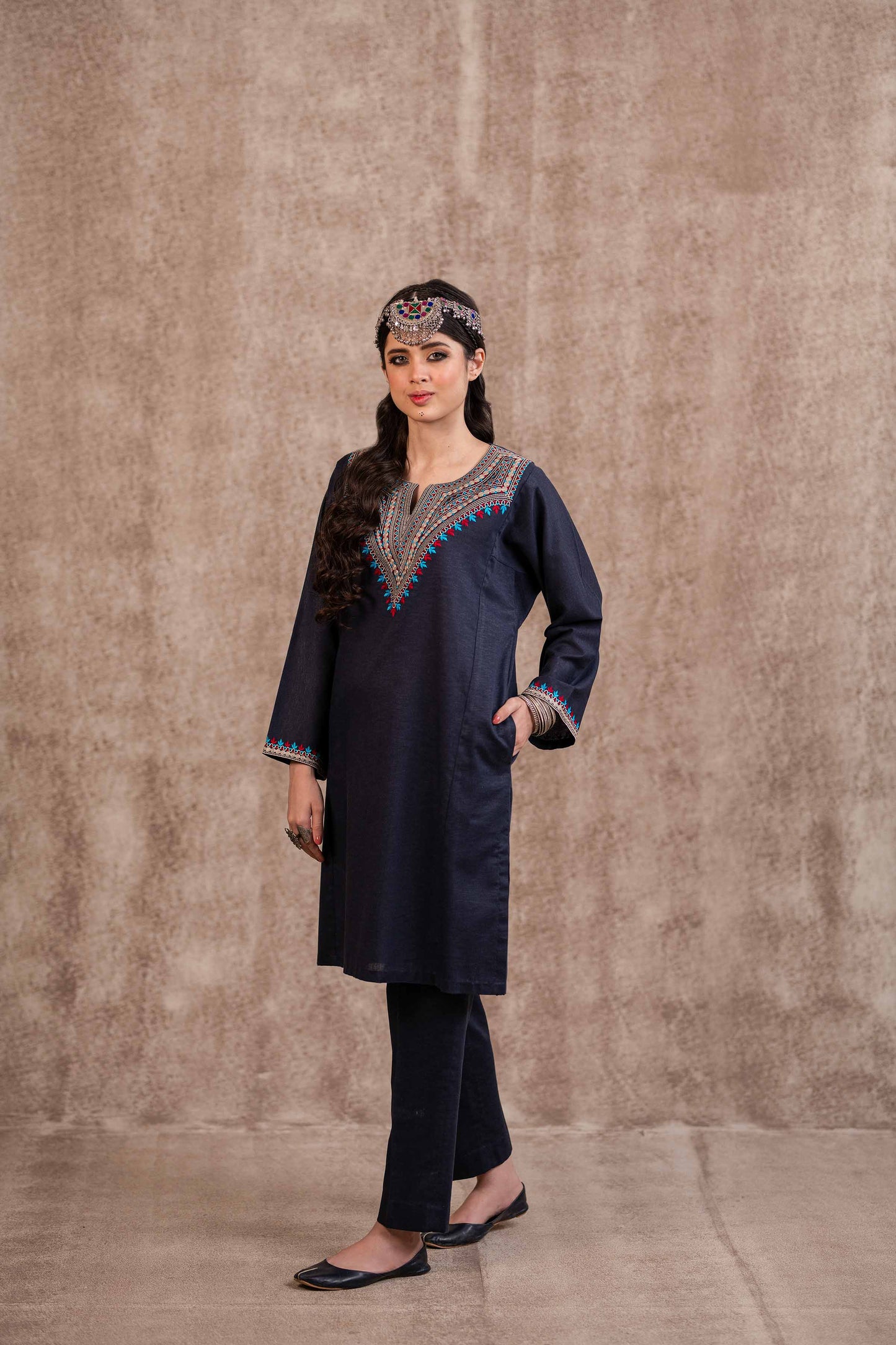 Nishat Linen - 2 Piece - Embroidered Suit - PW23-04