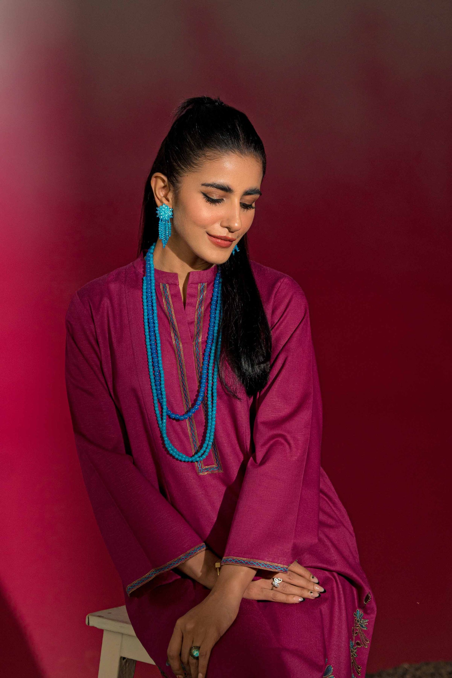 Nishat Linen - 2 Piece - Embroidered Suit - PW23-10