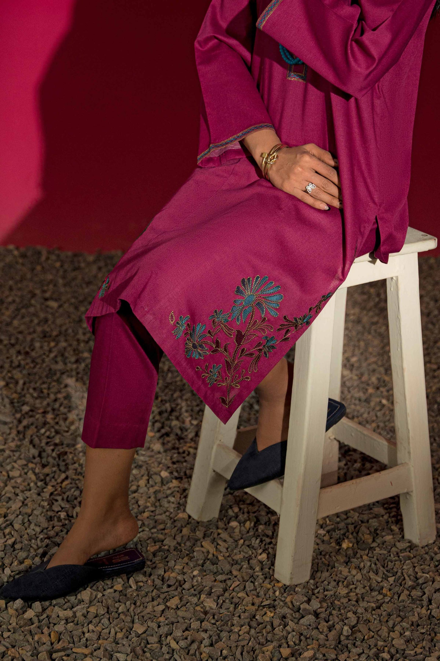 Nishat Linen - 2 Piece - Embroidered Suit - PW23-10