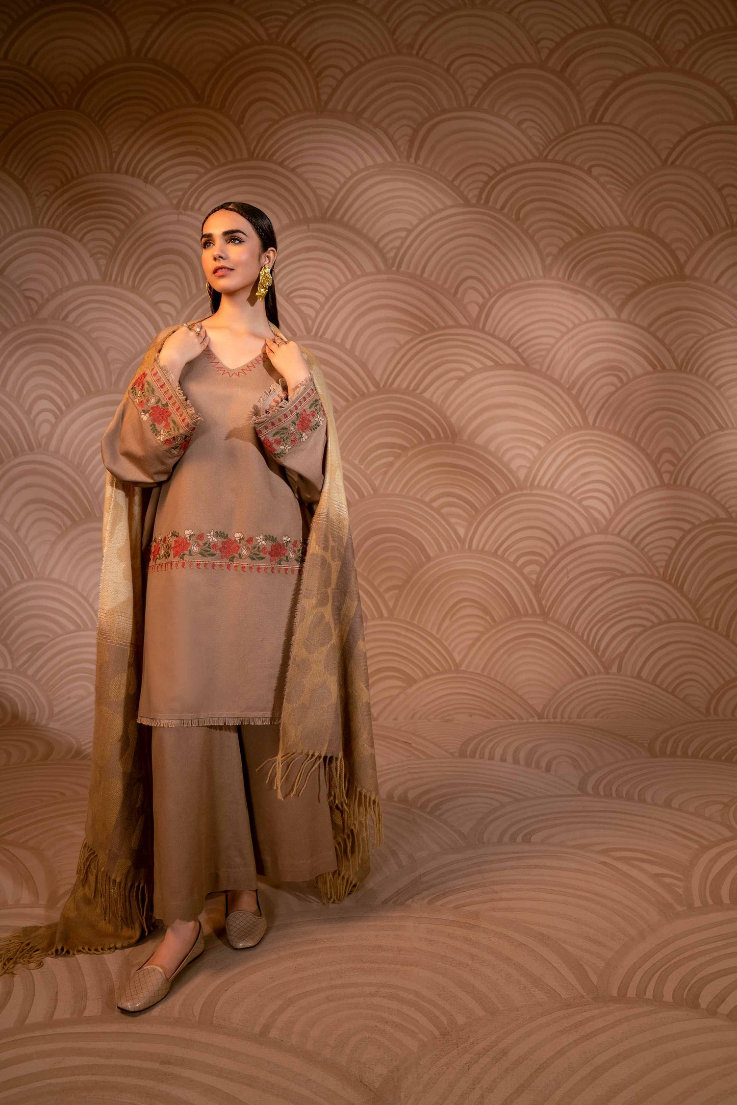 Nishat Linen - 3 Piece - Embroidered Suit - PW23-100
