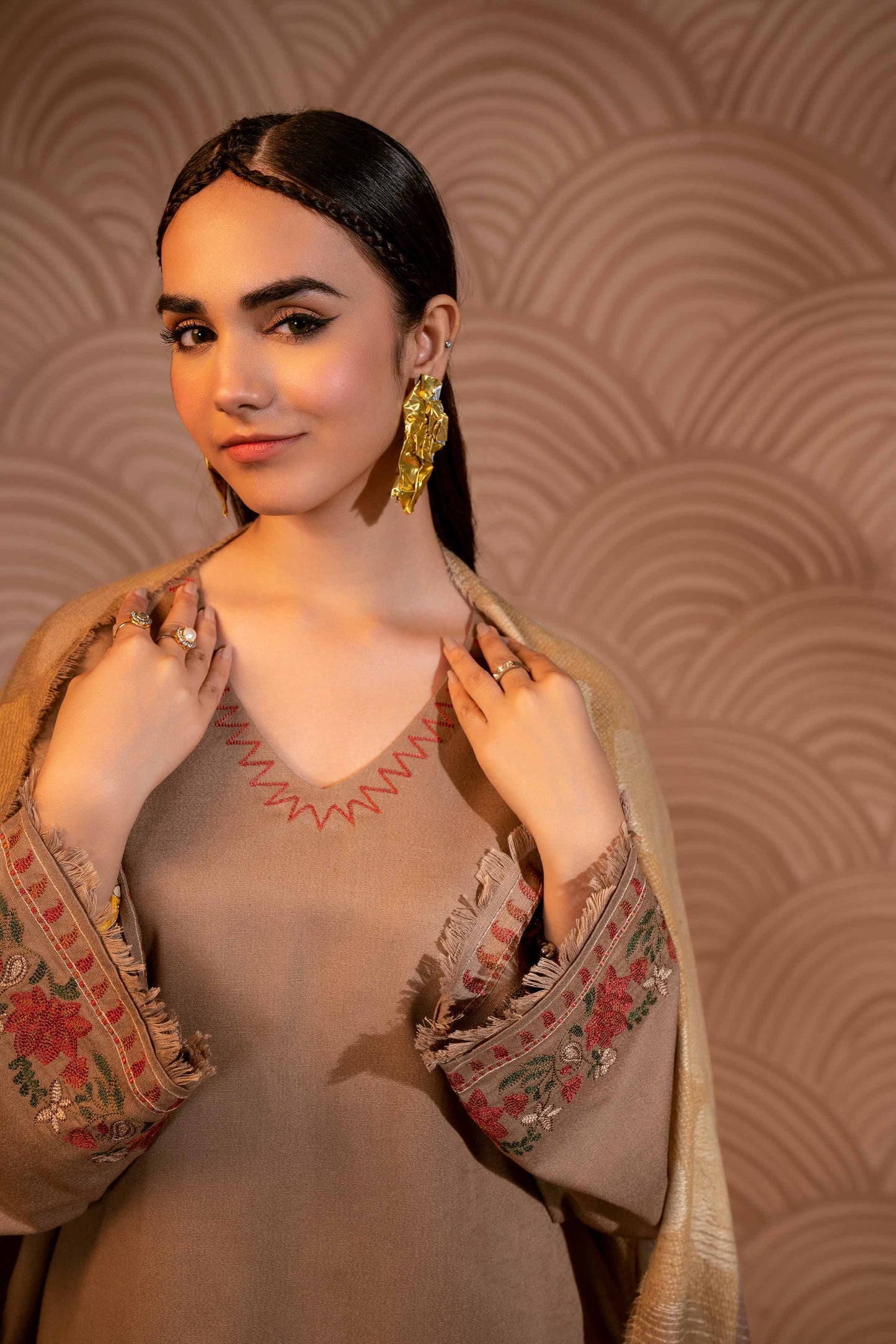 Nishat Linen - 3 Piece - Embroidered Suit - PW23-100