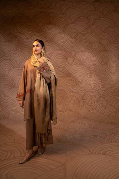 Nishat Linen - 3 Piece - Embroidered Suit - PW23-100