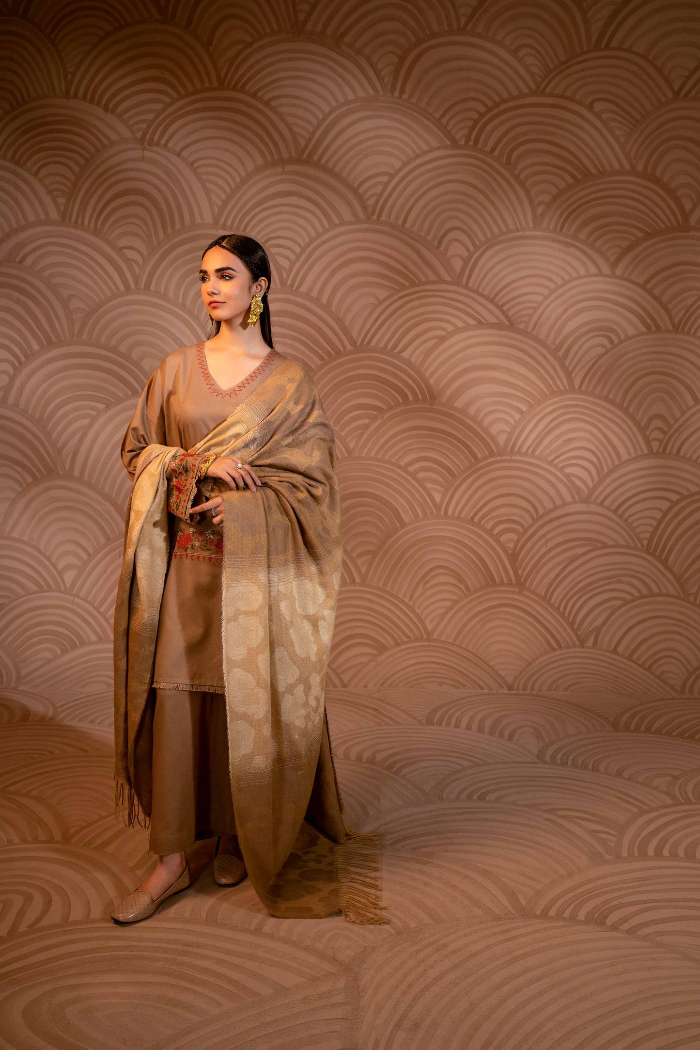 Nishat Linen - 3 Piece - Embroidered Suit - PW23-100