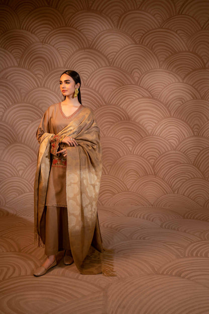 Nishat Linen - 3 Piece - Embroidered Suit - PW23-100