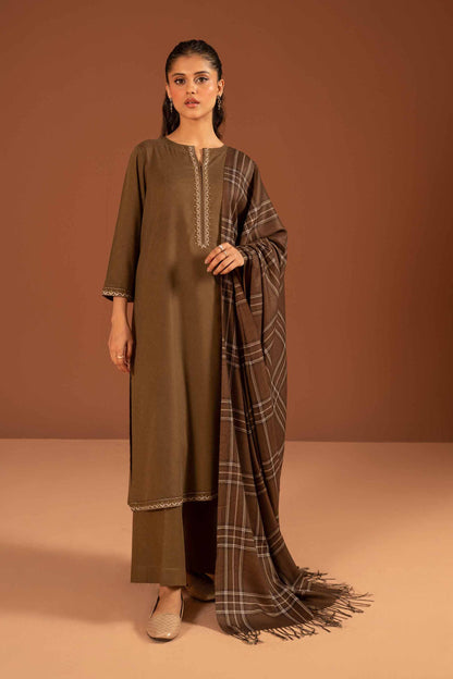 Nishat Linen - 3 Piece - Embroidered Suit - PW23-102