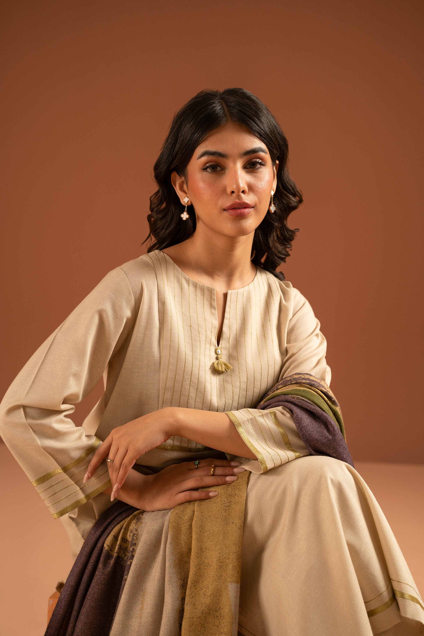 Nishat Linen - 3 Piece - Embroidered Suit - PW23-103