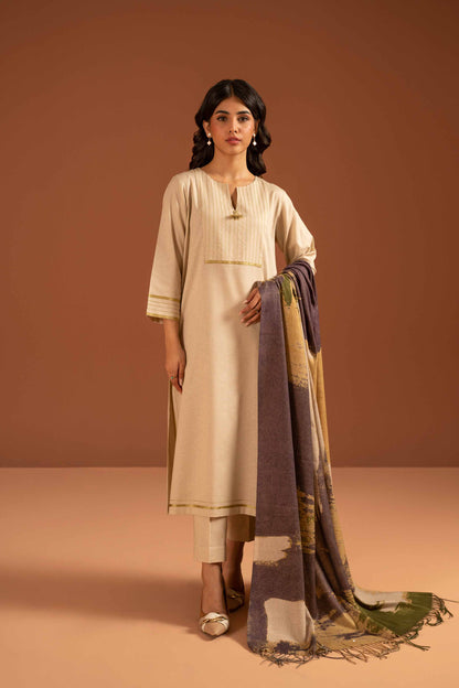 Nishat Linen - 3 Piece - Embroidered Suit - PW23-103