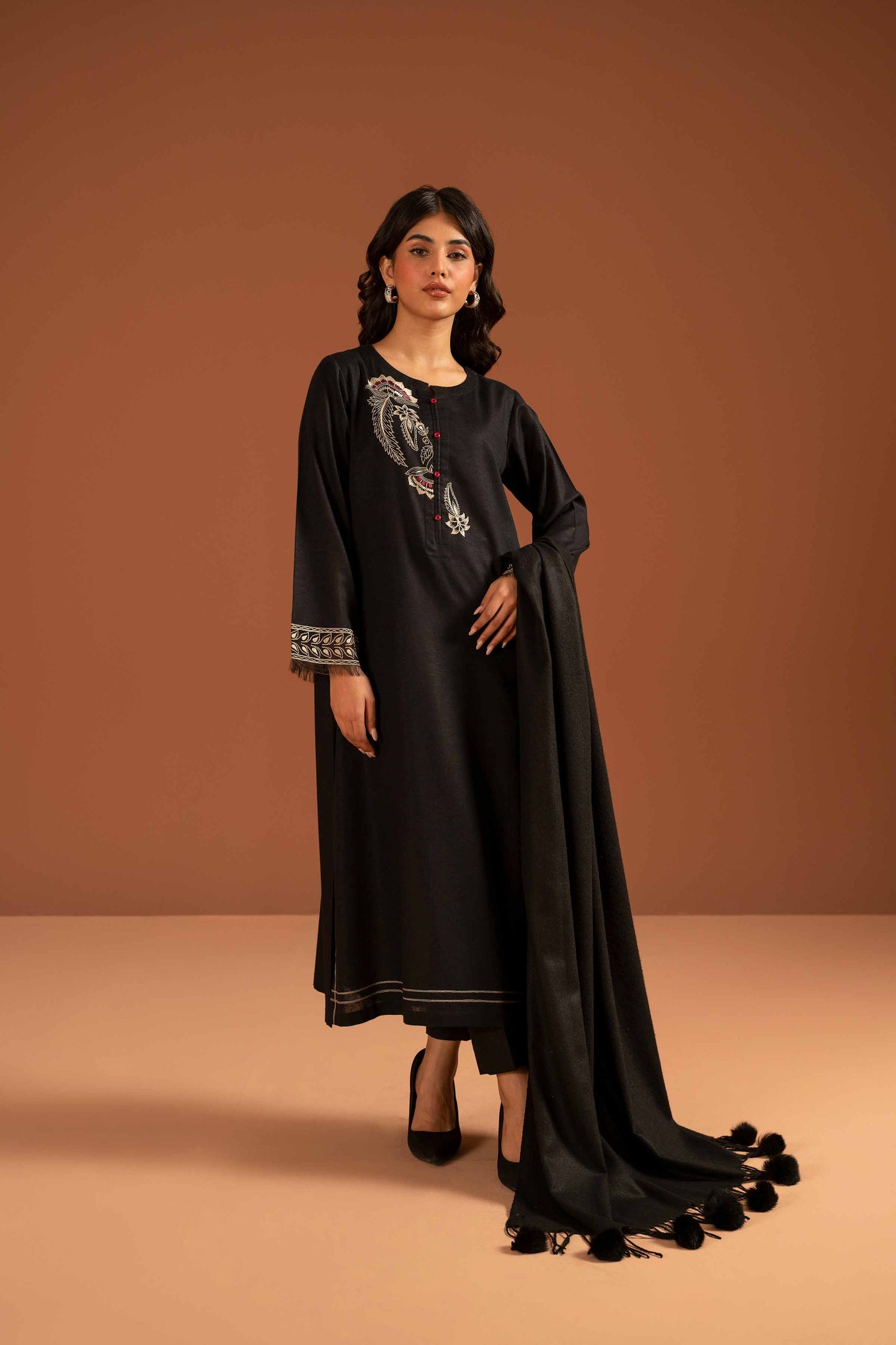 Nishat Linen - 3 Piece - Embroidered Suit - PW23-104