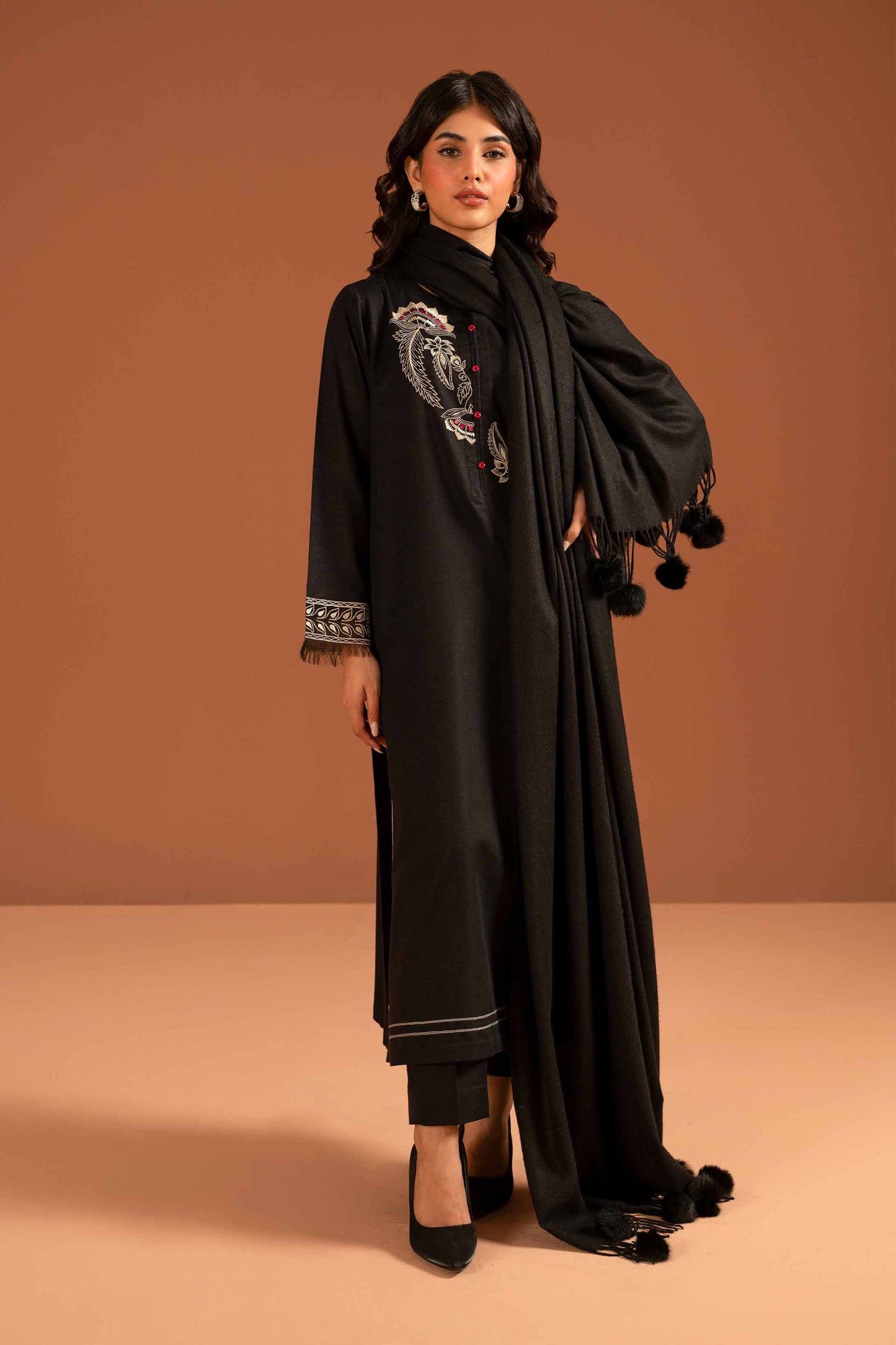 Nishat Linen - 3 Piece - Embroidered Suit - PW23-104