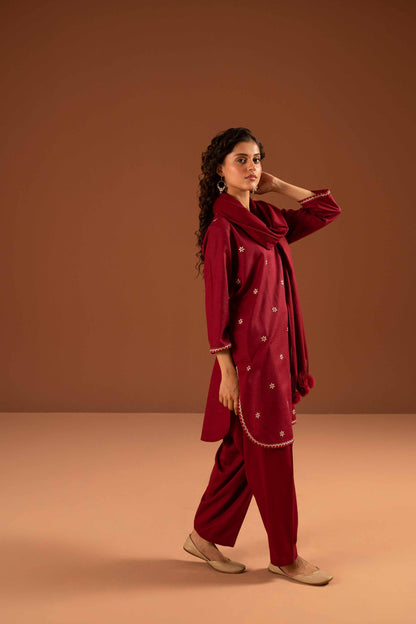 Nishat Linen - 3 Piece - Embroidered Suit - PW23-106