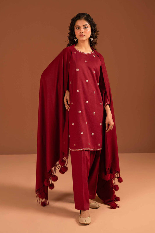 Nishat Linen - 3 Piece - Embroidered Suit - PW23-106