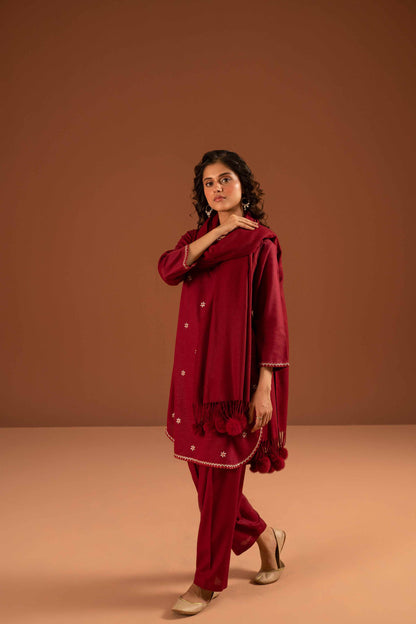 Nishat Linen - 3 Piece - Embroidered Suit - PW23-106