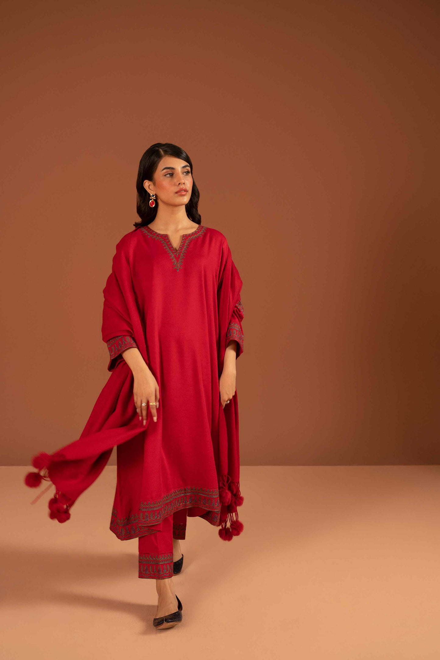 Nishat Linen - 3 Piece - Embroidered Suit - PW23-107