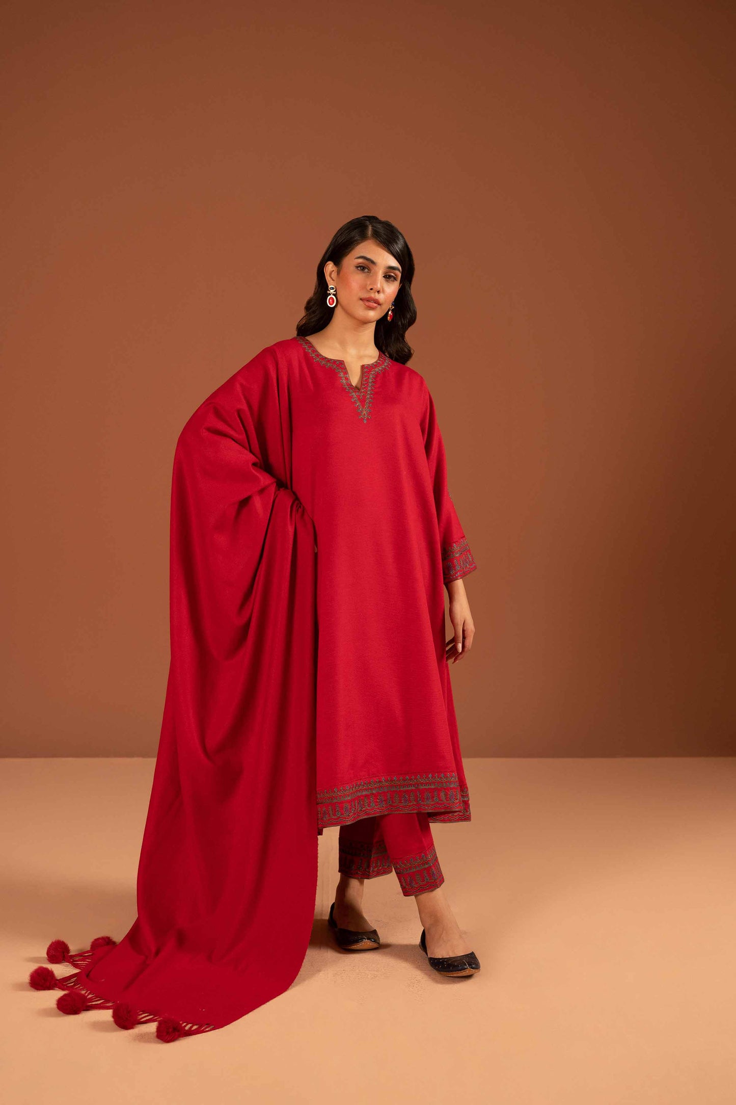 Nishat Linen - 3 Piece - Embroidered Suit - PW23-107