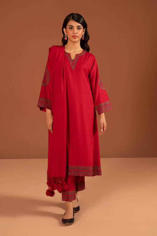 Nishat Linen - 3 Piece - Embroidered Suit - PW23-107