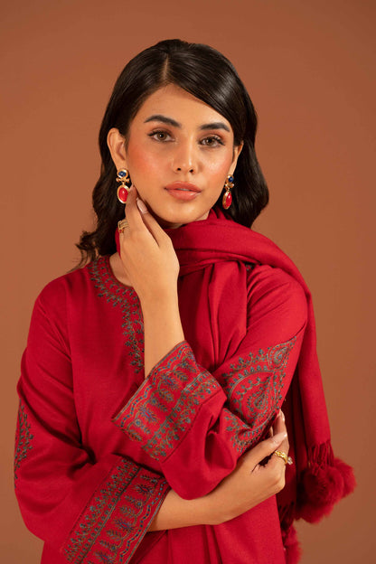 Nishat Linen - 3 Piece - Embroidered Suit - PW23-107