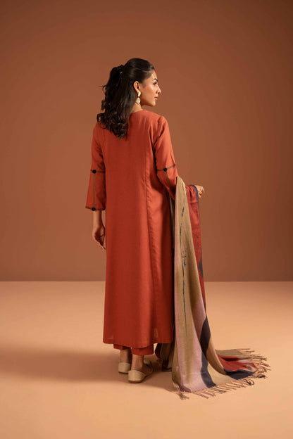 Nishat Linen - 3 Piece - Embroidered Suit - PW23-108