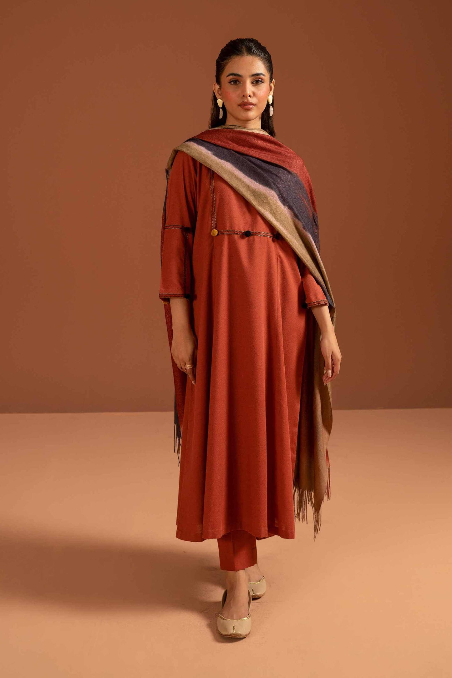 Nishat Linen - 3 Piece - Embroidered Suit - PW23-108