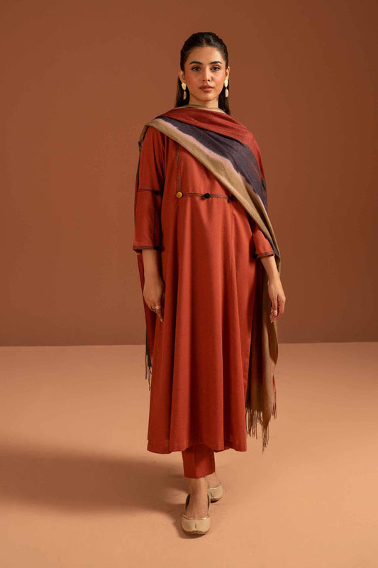 Nishat Linen - 3 Piece - Embroidered Suit - PW23-108