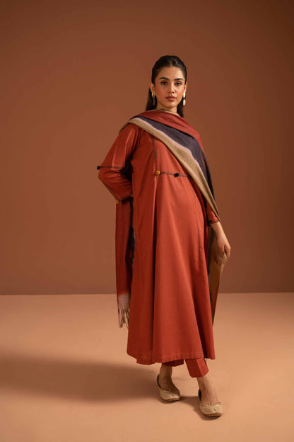 Nishat Linen - 3 Piece - Embroidered Suit - PW23-108