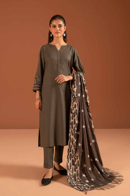 Nishat Linen - 3 Piece - Embroidered Suit - PW23-109