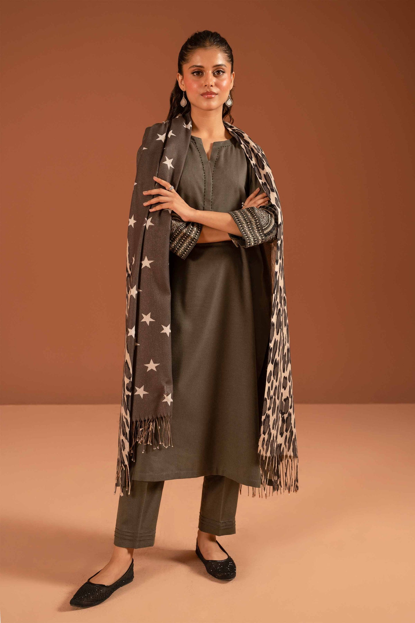 Nishat Linen - 3 Piece - Embroidered Suit - PW23-109