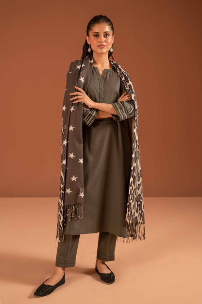 Nishat Linen - 3 Piece - Embroidered Suit - PW23-109