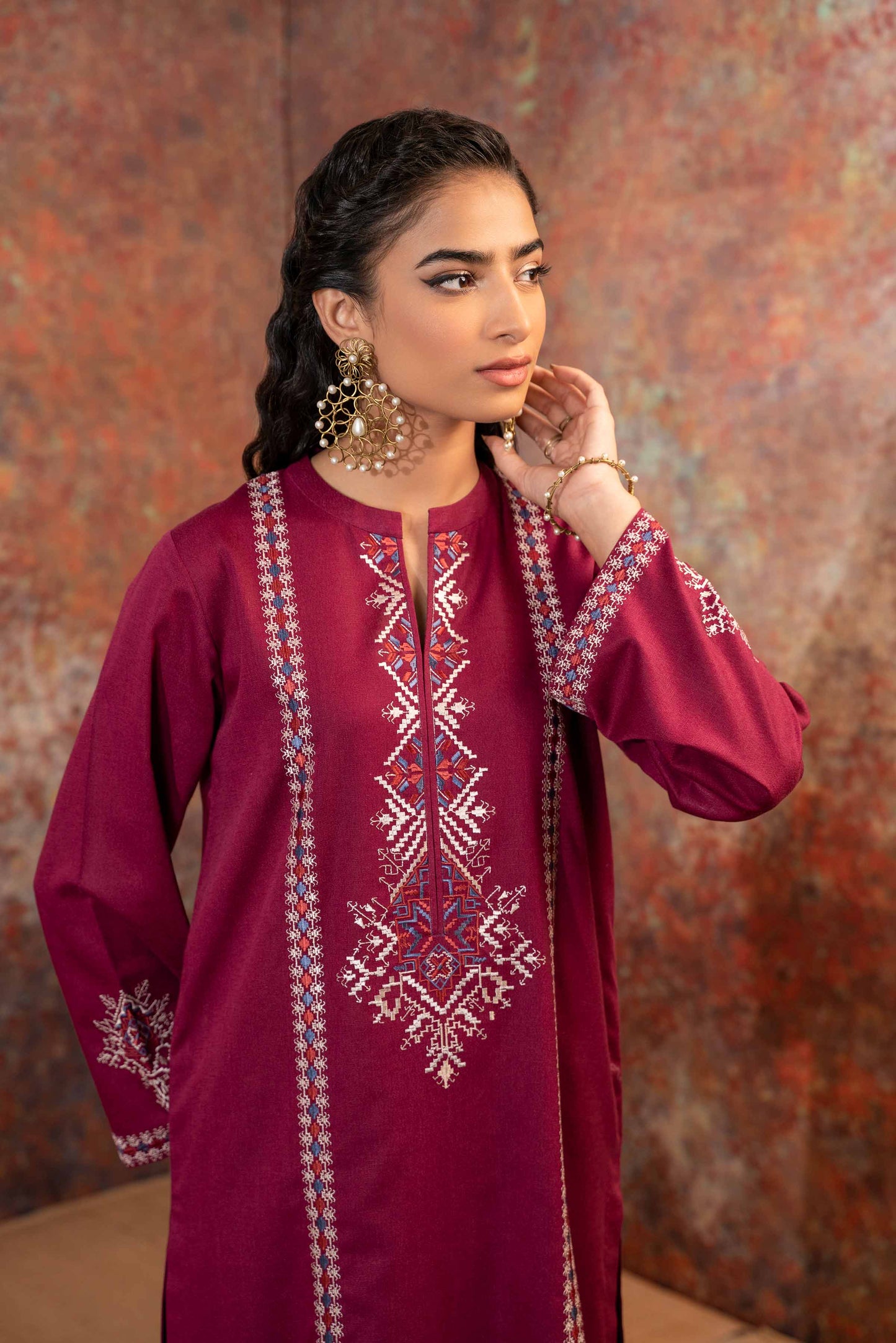 Nishat Linen - 2 Piece - Embroidered Suit - PW23-11