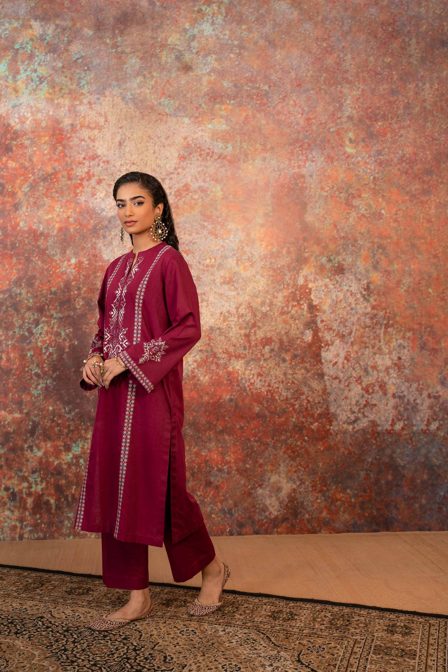 Nishat Linen - 2 Piece - Embroidered Suit - PW23-11