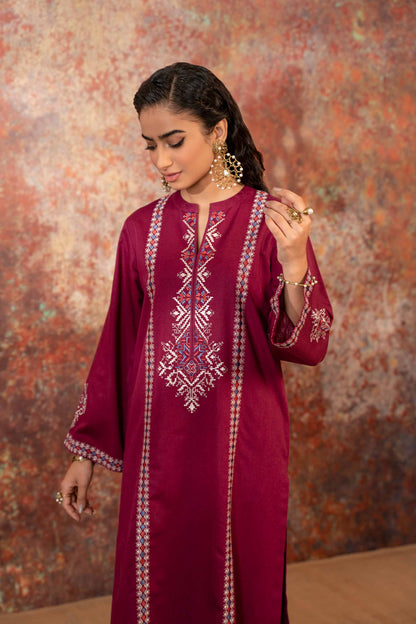 Nishat Linen - 2 Piece - Embroidered Suit - PW23-11