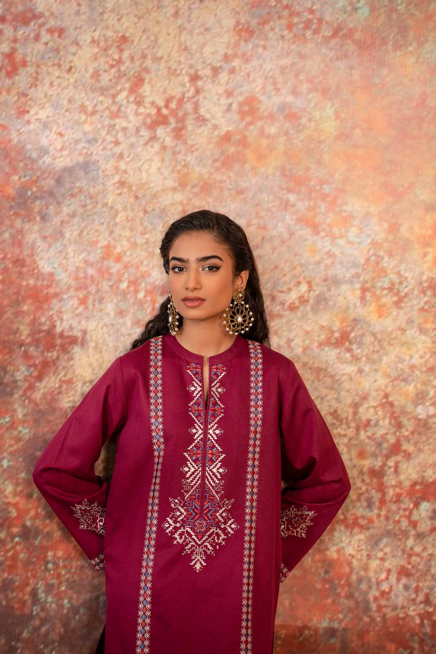 Nishat Linen - 2 Piece - Embroidered Suit - PW23-11