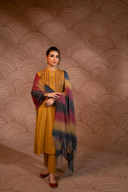Nishat Linen - 3 Piece - Embroidered Suit - PW23-111