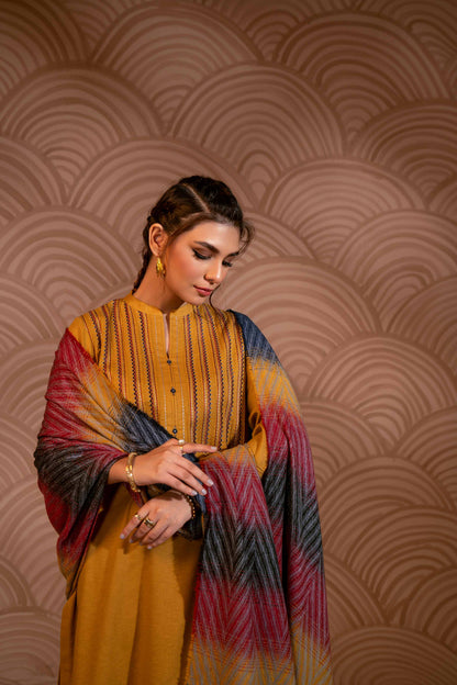 Nishat Linen - 3 Piece - Embroidered Suit - PW23-111