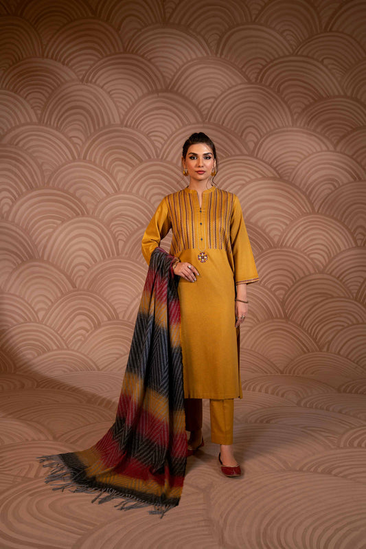 Nishat Linen - 3 Piece - Embroidered Suit - PW23-111