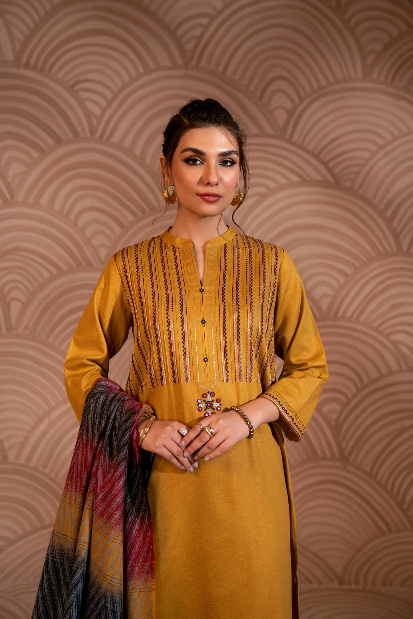 Nishat Linen - 3 Piece - Embroidered Suit - PW23-111